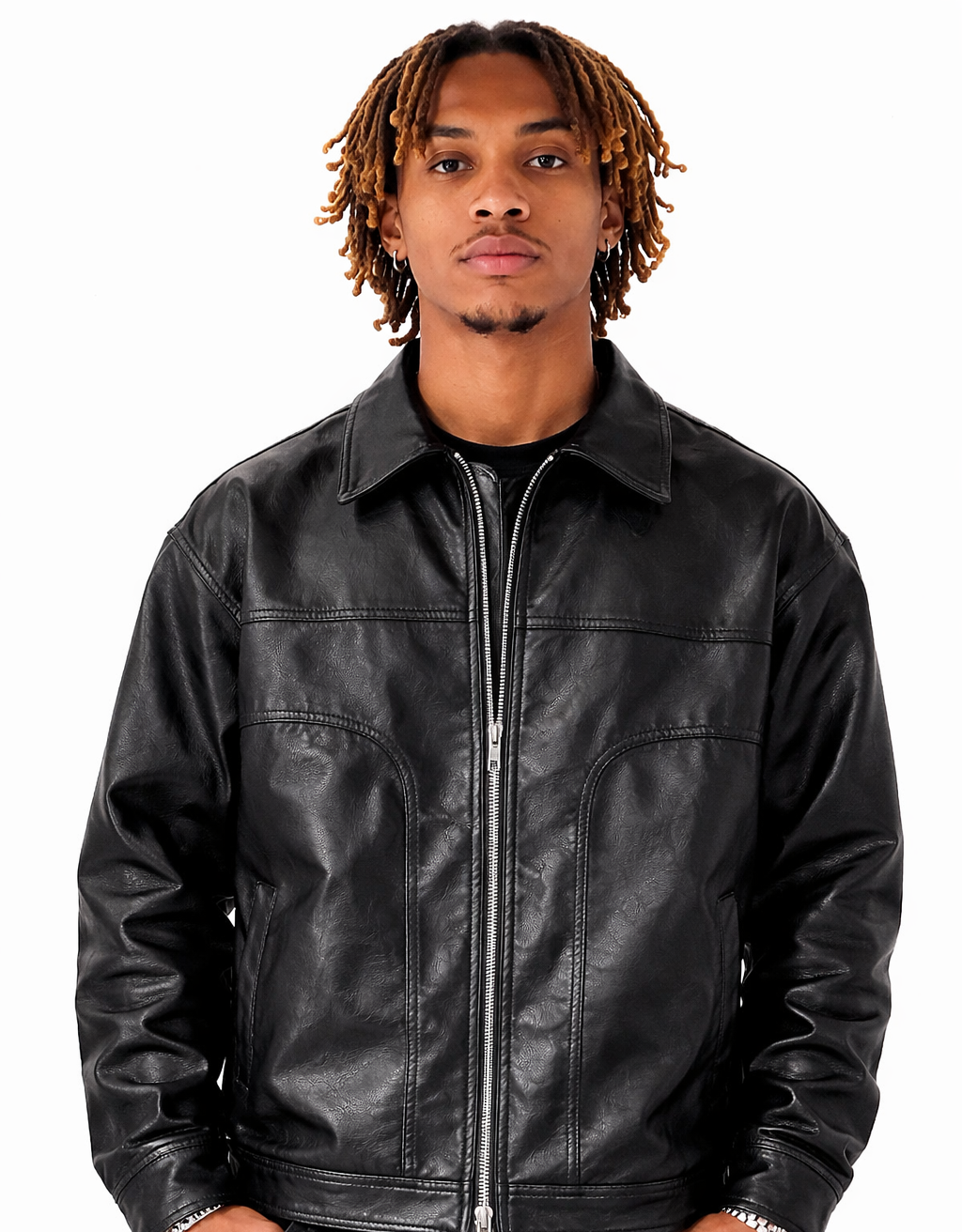 leather zipper
