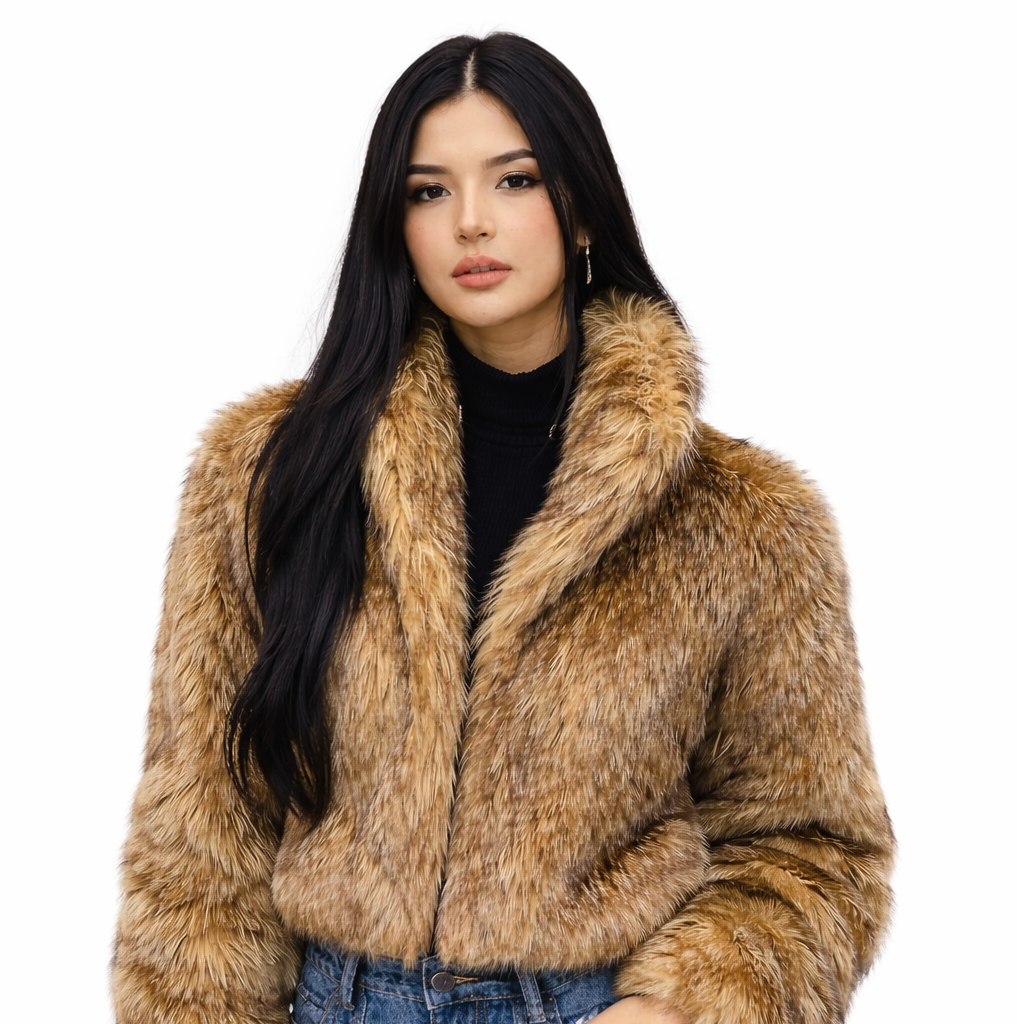 Winter Luxe Cropped Fur Jacke