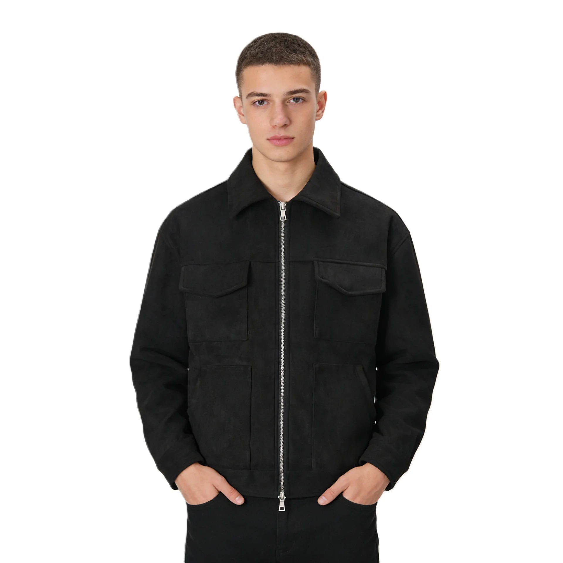 Oversize Jacke  High Laper Zipper