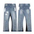 print pattern straight jeans Herren